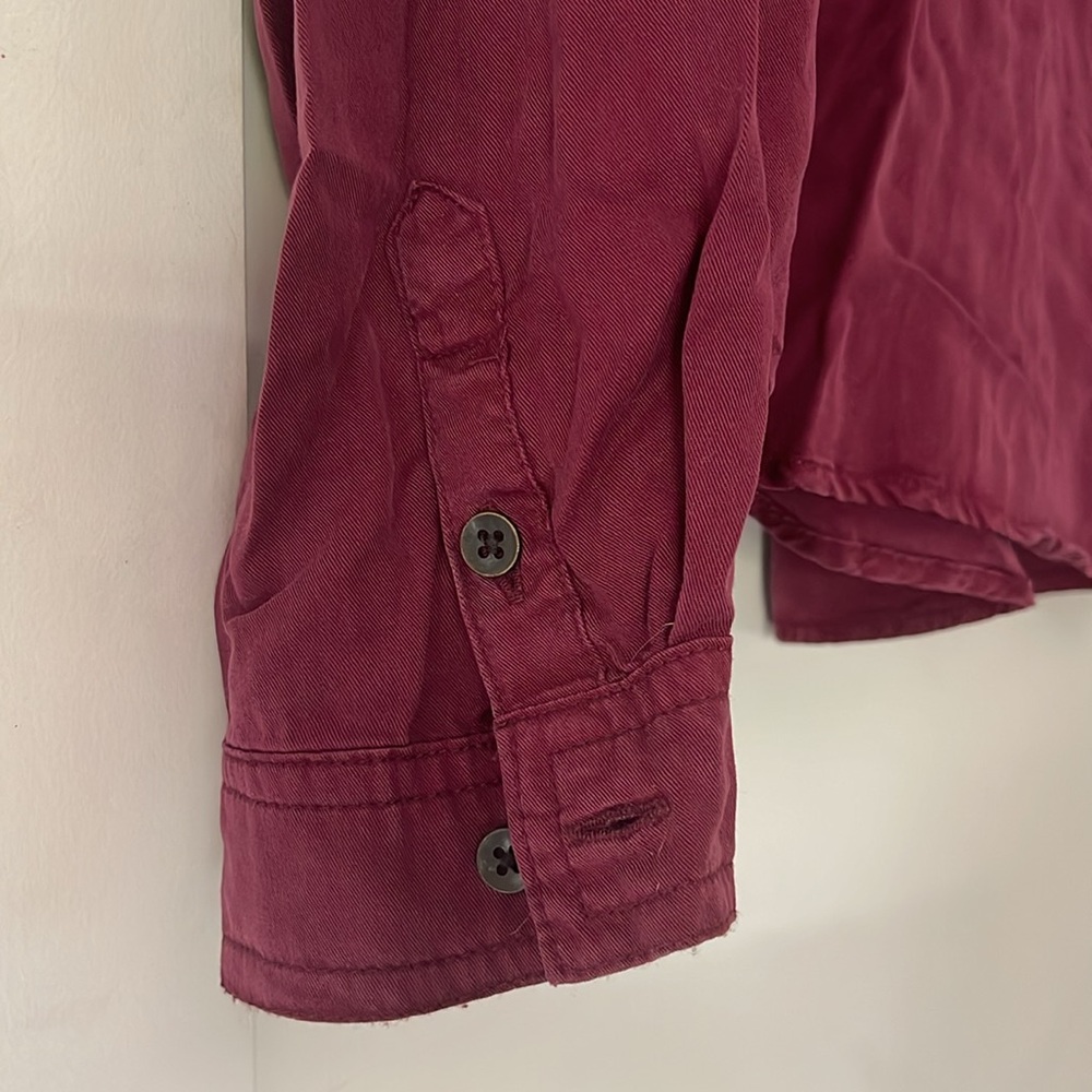 Universal Thread Maroon Utility Style Button Down - image 2